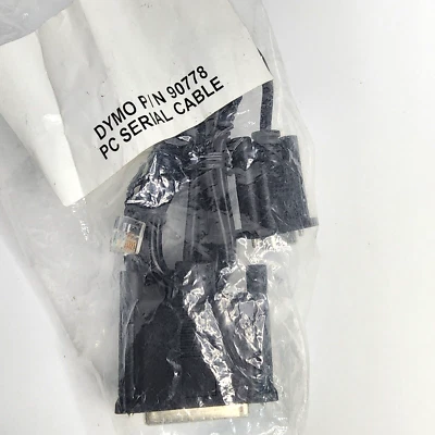 NEW Dymo 90778 PC Serial Printer Cable DB25 to DB9 & RJ12 w/Core, Esselte 923770 - Image 1 of 4