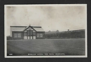 POSTCARD RADCLIFFE BOLTON MANCHESTER BOWLING GREEN THE PARK TOPO PHOTO BW - Picture 1 of 2