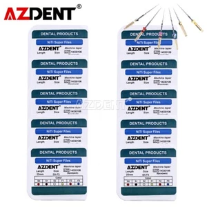 10 Packs AZDENT Dental Endo Root Canal Rotary Niti Files Engine Use SX-F3 25MM - Picture 1 of 12