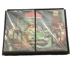 Redi-Slip Playing Cards Dogs Playing Poker 2 Decks First Federal New Sealed Case - Picture 1 of 6