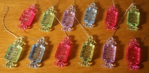 12 Christmas Hard Candy Sparkle Sugar Ornament Candies Kitchen Home Decor NEW - Picture 1 of 10