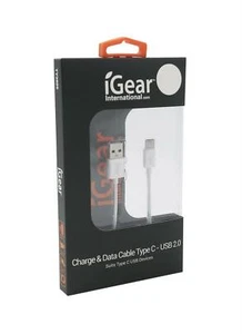 iGear 1M USB 2.0 Type C Dispositif Charge Et Données Câble - Photo 1 sur 1