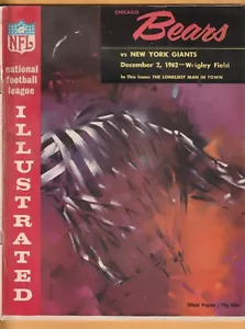 1962 Chicago Bears New York Giants Program w/Ticket Mike Ditka Y.A. Tittle - Picture 1 of 7