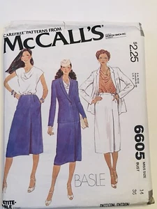Vintage McCall's Pattern #6605 70's Secretary Separates Skirt UNCUT Sz 14/ 36 - Picture 1 of 2