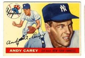 1955 TOPPS NEW YORK YANKEES ANDY CAREY #20 NO CREASES - Picture 1 of 2