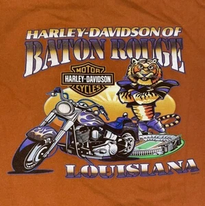 Harley Davidson Baton Rouge Louisiana 2-Sided 2004 Short Sleeve Size M Stain C7 - Picture 1 of 6