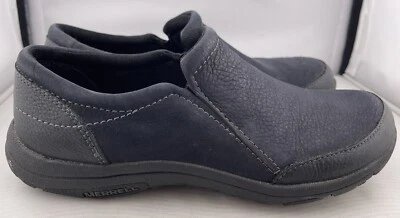 Women’s Merrell Dassie Moc Casual Comfort Flat Slip-on Shoes BLACK Size 7.5 Grip - Image 1 of 4