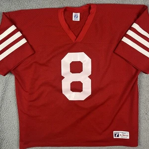 Vintage Logo 7 NFL San Francisco 49ers Steve Young #8 NFL Football Jersey Sz XL - Picture 1 of 8