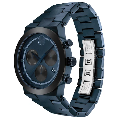 Мужские кварцевые часы Movado Bold Fusion синий циферблат 3600859 - Изображение 1 из 3
