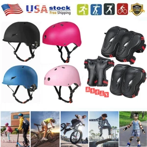Helmpolster Set Fahrradhelm Skate Helm Knie- und Ellenbogenschoner Erwachsene Handgelenkschutz - Bild 1 von 36