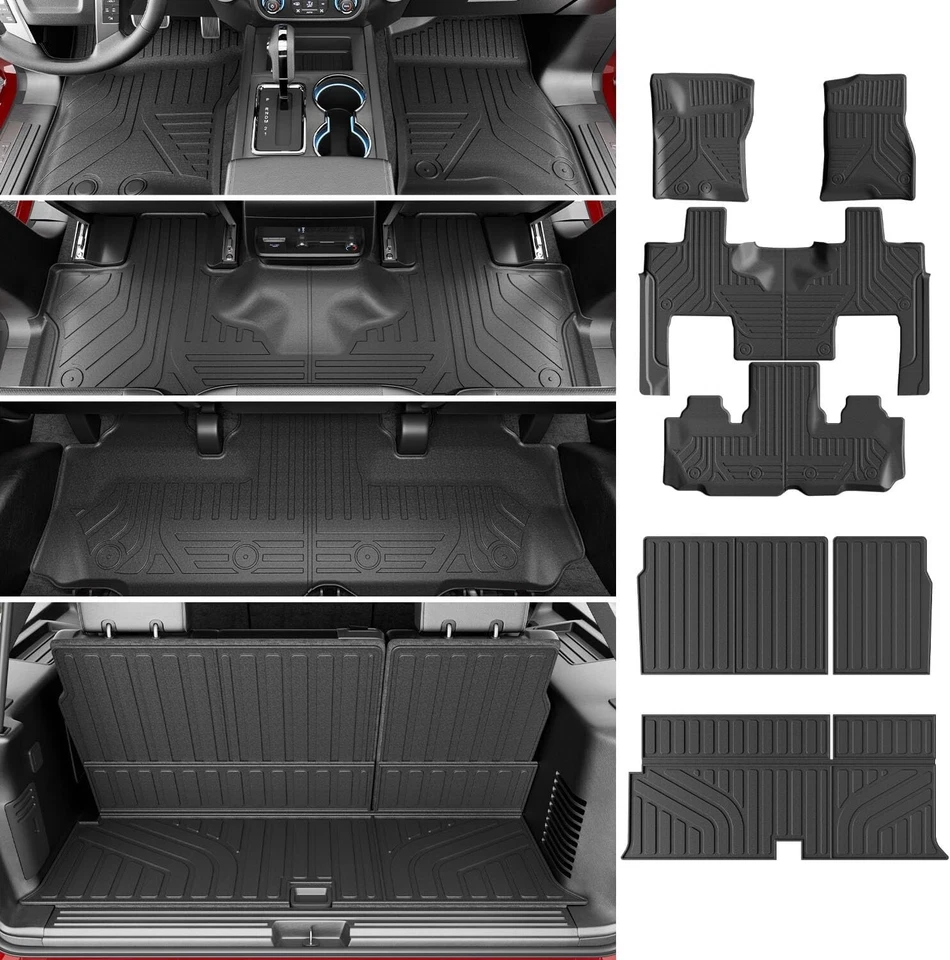 For 2003-2017 Ford Expedition Navigator 7-Seat Floor Mat Cargo Backrest Liner — 第 1/4 张图片