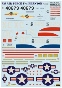 Print Scale 48-317 1:48 US Air Forces F-4 Phantom. Part 3. New - Picture 1 of 3