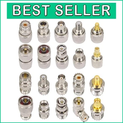 Premium 20PCS UHF Coaxial Connector Kit - Reliable Adapters for Antennas & More - Image 1 of 4
