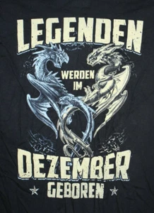 LEGENDEN WERDEN IM DEZEMBER GEBOREN Langarmshirt, Large, schwarz - Bild 1 von 4