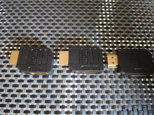 3 hochwertige WINKELADAPTER 90° HDMI male männlich auf HDMI female weiblich - Bild 1 von 3