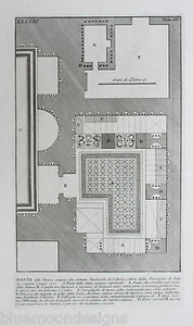 PIRANESI Rom 1756 Le Antichitá Romane Pianta della Stanze Roman Antiquities Orig - Picture 1 of 5