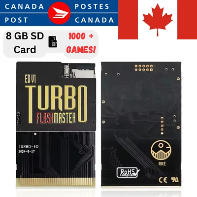 Turbo Flashmaster PCE ED V1 PC Engine Duo TurboGrafx 16 Express Everdrive NEW - Imagen 1 de 4