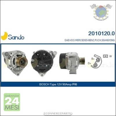 Alternatore Sando per DAEWOO MUSSO MERCEDES SPRINTER 412 410 312 310 212 210 CL - Immagine 1 di 3