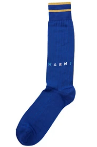 MARNI LOGO RIBBED SOCKS CALZINI UOMO MADE IN ITALY SKZC0110Q0UFC14300B56 - Picture 1 of 3