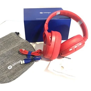 Auriculares Altigo inalámbricos Bluetooth con cancelación activa de ruido sobre la oreja, rojos NUEVOS - Imagen 1 de 4