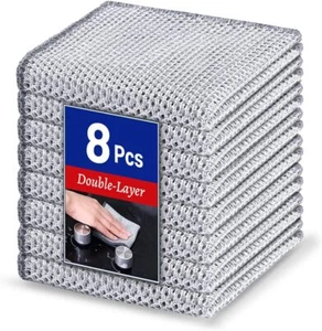 8 PCS Multipurpose Wire Dishwashing Rag, Metal Cleaning Cloth for Wet and Dry - Picture 1 of 6