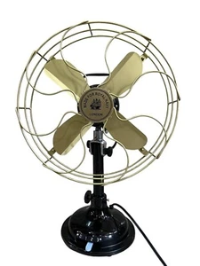 Nautical Brass Oscillating Fan ~ Retro Style Design Metal Desk Fan ~ Unique Deco - Picture 1 of 7
