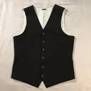 J Ferrar Vest Men’s Small Slim Fit Black Silver Gray Striped - Picture 1 of 9