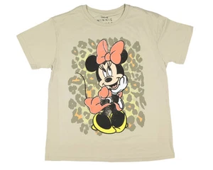 Disney Women's Minnie Mouse Distressed Classic Pose Leopard T-Shirt (2XL) - Picture 1 of 3