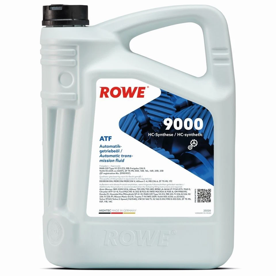 ROWE HIGHTEC ATF 9000 Automatikgetriebeöl HC Synthese Öl 5L 25020-0050-99 - Bild 1 von 4