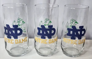 Juego de 3 vasos de cerveza Libbey Notre Dame Fighting Irish 16 onzas 57/8 - Imagen 1 de 4