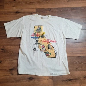 Vintage CRAZY Shirts Kliban Cat T Shirt size Large White California USA 2A - Picture 1 of 5
