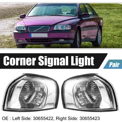 Par de lâmpada de seta transparente luz de sinalização de canto para Volvo S80 1999-2006 - Imagem 1 de 4
