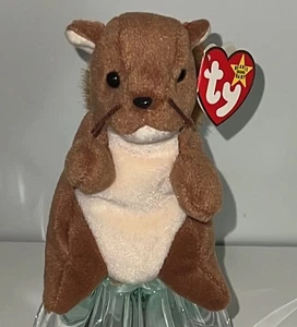 TY Beanie Baby NUTS the Squirrel 5.5 inch NEW Stuffed Toy FALL HARVEST AUTUMN - Picture 1 of 5