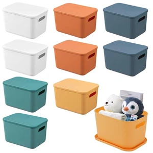 10PCS Storage Bins with Lids, Closet Organizers and Storage in 5 Colors, Stac... - Foto 1 di 8