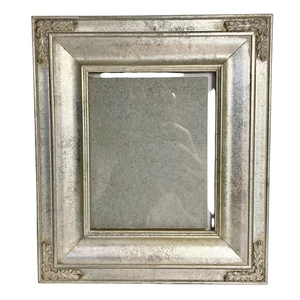 Vintage Art Deco Gold Tone Wood Leaf Picture Frame 4X5" Photo Distressed Finish - Picture 1 of 13