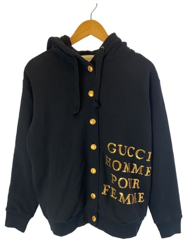 Felpa Gucci con cappuccio XS nera cotone tinta unita pullover #EG AGA