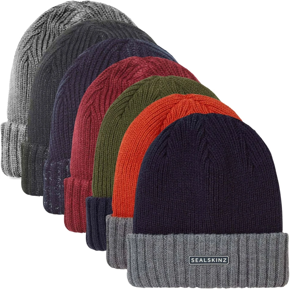 Sealskinz Unisex Bacton Beanie Waterproof Cold Weather Roll Cuff Hat Warm Winter - Image 1 of 1