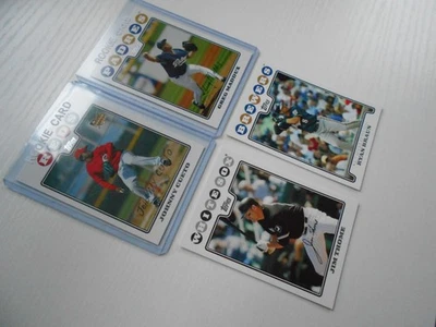 2008 Topps - Lot of 4 cards - Johnny Cueto, Greg Maddux, Jim Thome, Ryan Braun - Image 1 of 2