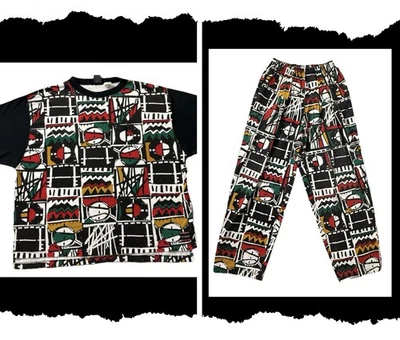 De Colección 1993 Nike Air Jordan AOP VIII 8 90s Abstracto Camiseta Joggers Conjunto Abstracto XL Foto 1 de 4