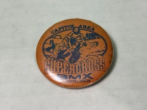 SUPERCROSS BMX Vintage Pinback Pin Button Lansing Michigan 1.5" - Picture 1 of 6