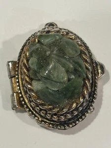 Antiguo medallón de perfume vintage PERI genuino con astillas de piedra - Imagen 1 de 8