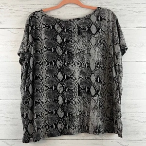 Zara Neu mit Etikett Schlangenmuster Animal Print Kurzarm Top Größe M - Bild 1 von 9