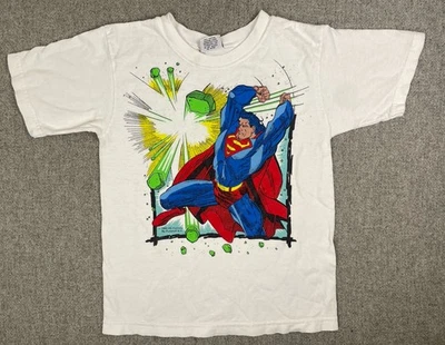 Camisa De Colección 1993 DC Comics Superman Kryptonite 6X/7 Niño’s EE. UU. Foto 1 de 4