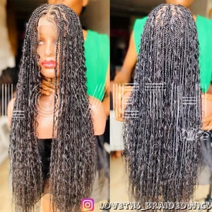 Ready to ship next day(2days SHIPPING)! Full lace knotless Braided wig box braid - Picture 1 of 4