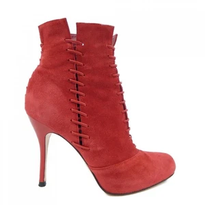 GIANVITO ROSSI Boots Women's Size 36 Red Suede - Picture 1 of 6