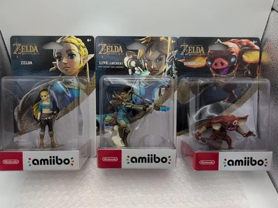 Conjunto Amiibo The Legend Of Zelda Breath of the Wild - Zelda, Link, Bokoblin - NOVO - Imagem 1 de 4