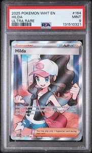 2025 POKEMON WHT EN-WHITE FLARE #164 HILDA ULTRA RARE PSA 9 - Picture 1 of 2