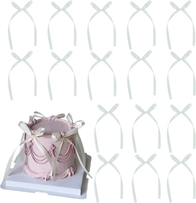 20 Pcs Bow Cupcake Toppers Bowknot White Cupcake Picks Bridal Baby Shower Cake D - Image 1 of 4