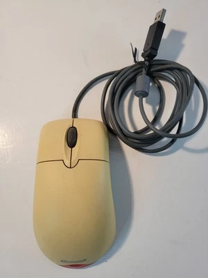 Vintage MICROSOFT WHEEL MOUSE OPTICAL USB  X08-71118 - Image 1 of 4