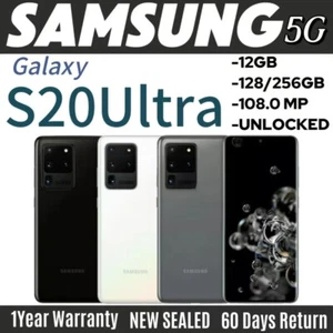 New Samsung Galaxy S20 ULTRA 5G G988U 12+128/256GB GSM&CDMA Unlocked All Colors - Picture 1 of 5
